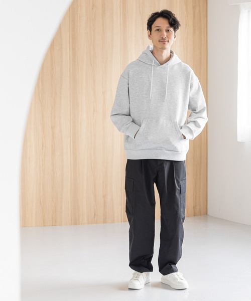 「GLOBAL WORK」 プルオーバーパーカー MEDIUM ホワイト メンズ_画像2