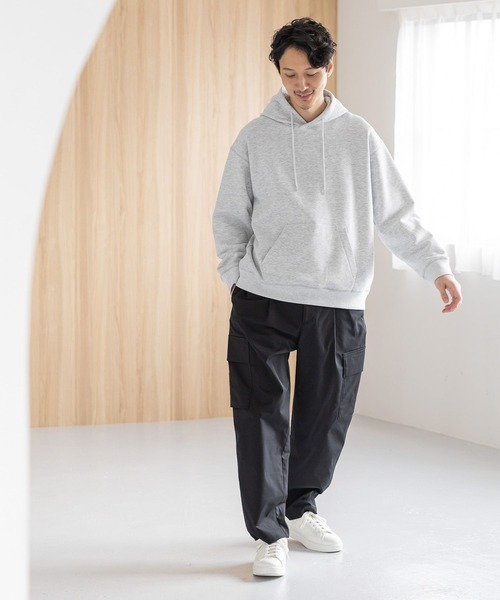 「GLOBAL WORK」 プルオーバーパーカー MEDIUM ホワイト メンズ_画像3