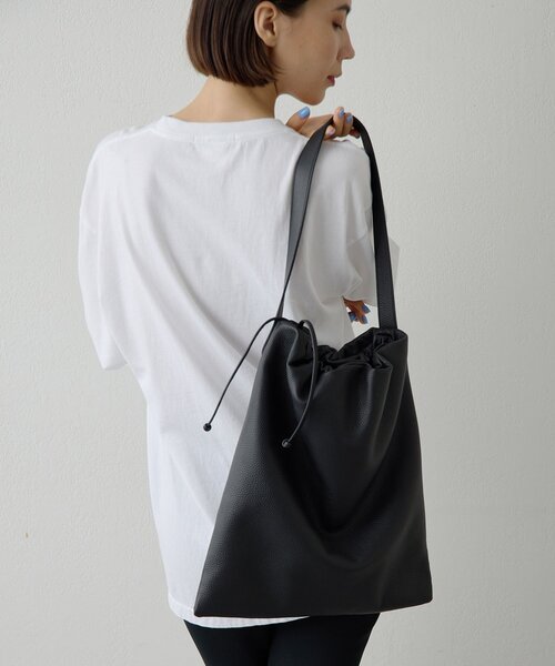 BISHOOL トートバッグ　ショルダーバッグ　ウールギャバジン　廃盤品 WOOL GABARDINE/NY OBLIQUE ZIPPER SHOULDER BAG(FREE SIZE Black