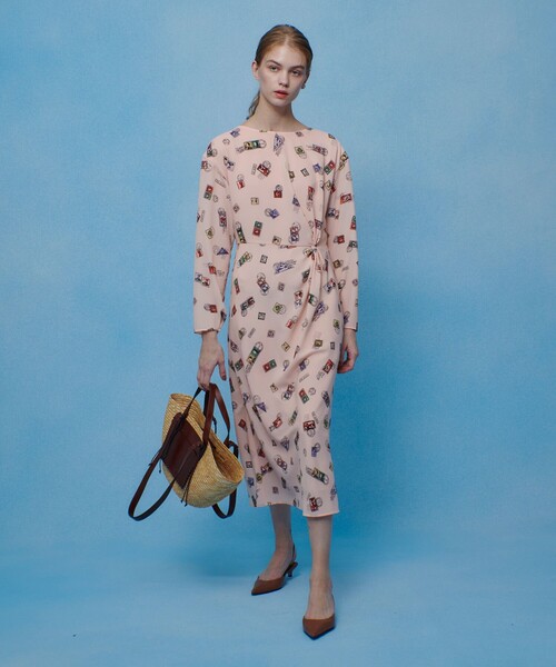 ワンピース 「LOULOU WILLOUGHBY」レタープリントワンピース_5