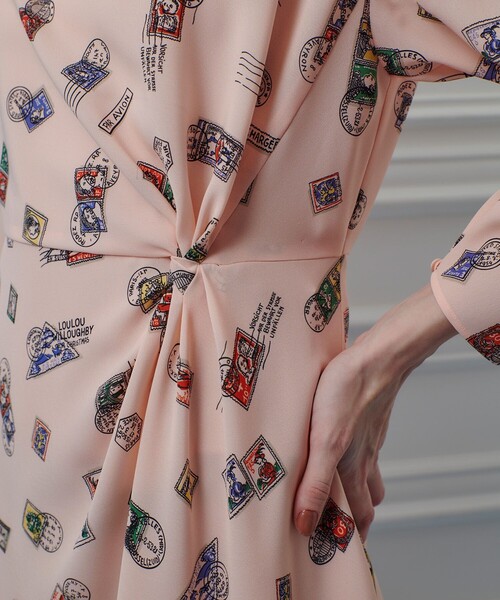 ワンピース 「LOULOU WILLOUGHBY」レタープリントワンピース_9