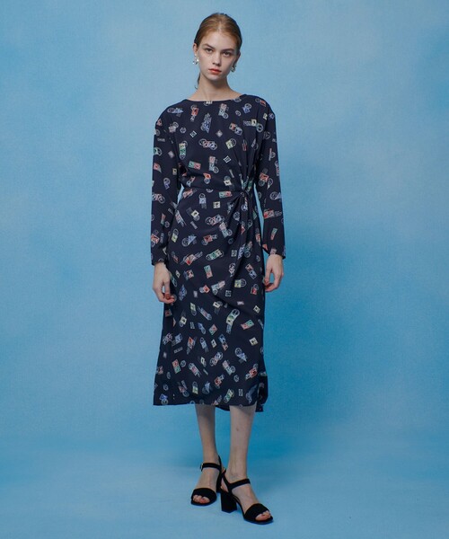 ワンピース 「LOULOU WILLOUGHBY」レタープリントワンピース_19