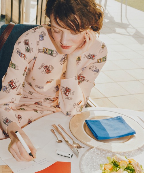 ワンピース 「LOULOU WILLOUGHBY」レタープリントワンピース_3