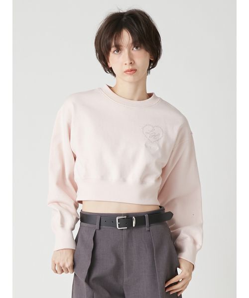 LILY BROWN×Hearts2Hearts コラボ　ロゴスウェット LILY BROWN（リリーブラウン） トレーナー スウェット 「LILY BROWN