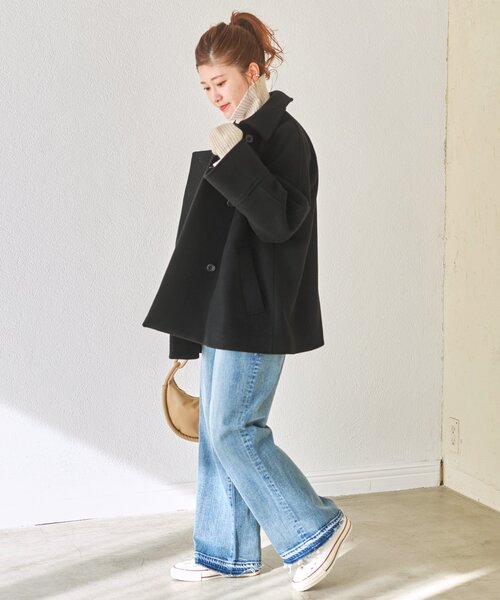 「Spick & Span」 ピーコート 36 ブラック レディース_画像3