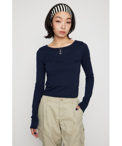 LAGUA GEM（ラグアジェム） tシャツ SAME COLOR LETTERING トップス