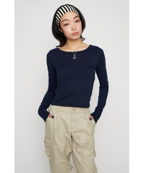 LAGUA GEM（ラグアジェム） tシャツ SAME COLOR LETTERING トップス