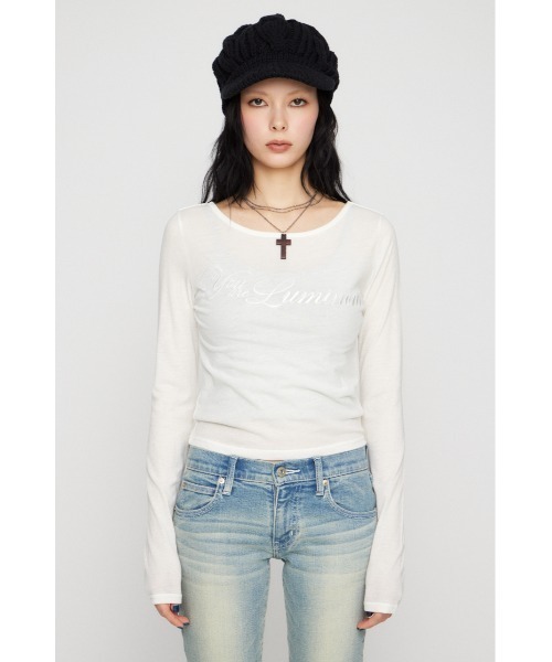 ラグアジェム　laguagem 未使用　トップス LAGUA GEM（ラグアジェム） tシャツ SAME COLOR LETTERING トップス