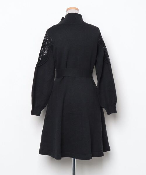 「TITTY&CO.」 ニットワンピース MEDIUM ブラック レディース_画像2