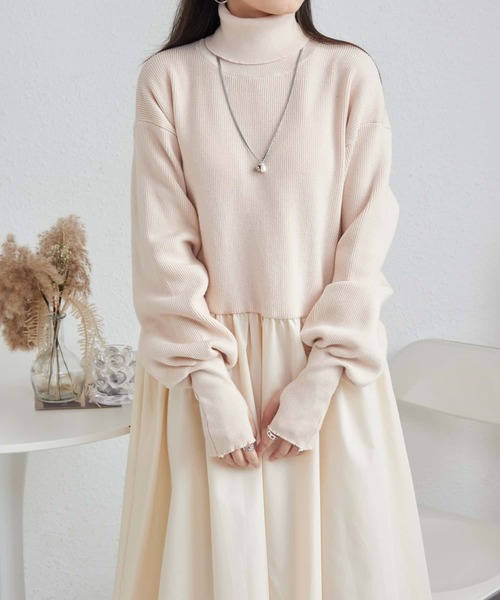 「MAISON DE THERESE」 ドッキングワンピース FREE ブラック レディース_画像2