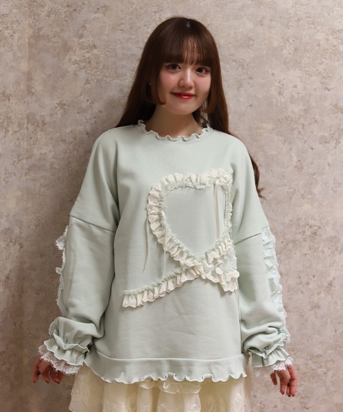axes femme（アクシーズ ファム） tシャツ フリルハートロング
