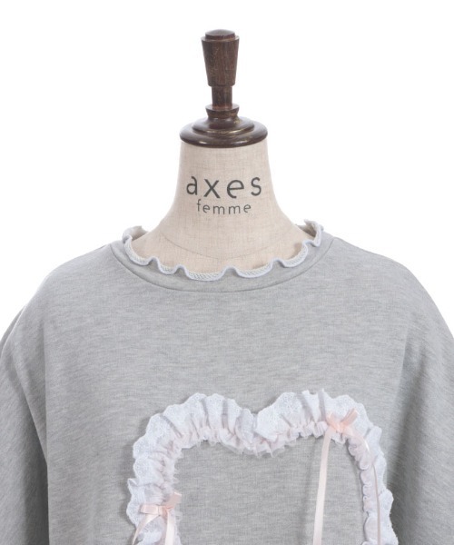 tシャツ フリルハートロングトレーナー レディース | axes femme | 21