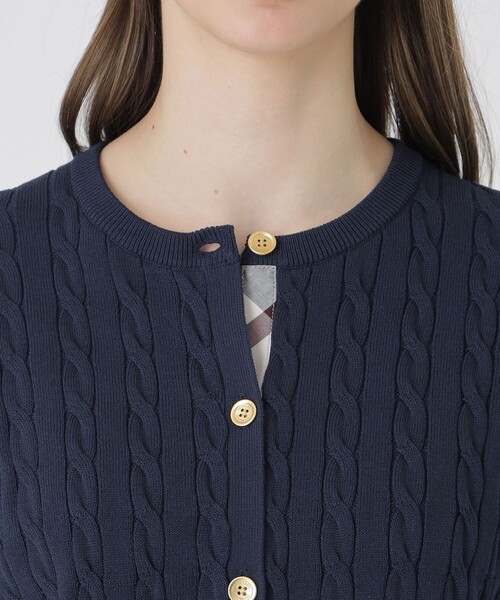 ブルーレーベル　クレストブリッジ　バルキーケーブルニット　カーディガン BLUE LABEL CRESTBRIDGE（ブルーレーベルクレストブリッジ