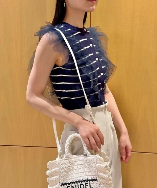 SNIDEL（スナイデル） ニット セーター チュールフリルクルーニット
