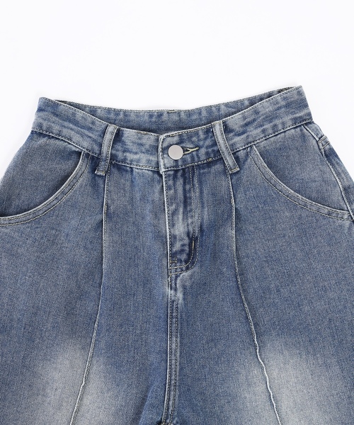 「WC」 デニムパンツ FREE インディゴブルー レディース_画像4