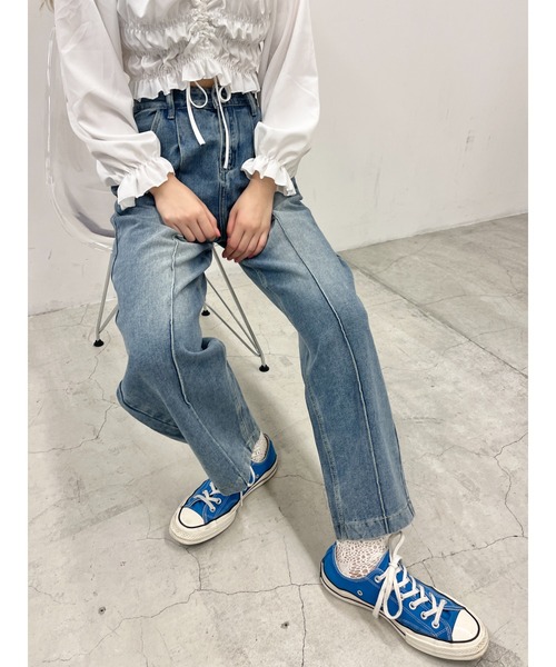 「WC」 デニムパンツ FREE インディゴブルー レディース_画像7