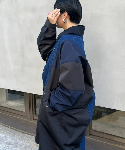 「etsinta」 コート ONE SIZE インディゴブルー レディース_画像6