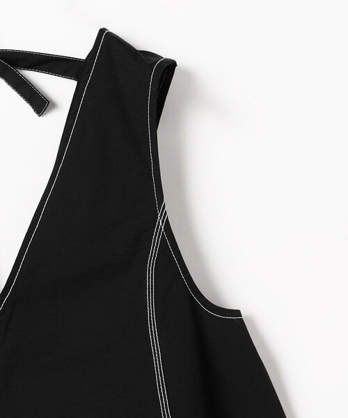 GANNI/ガニー Stretch Cotton A-line Top / A1040068 / バックリボン ストレッチコットン Aライントップスの画像