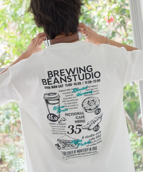 PBLIM tシャツ 「UNISEX」カフェメニューT バックプリント / 刺繍
