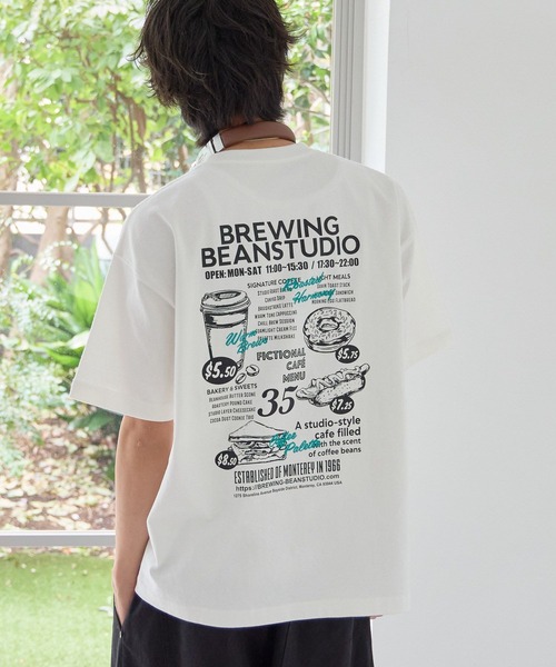 PBLIM tシャツ 「UNISEX」カフェメニューT バックプリント / 刺繍