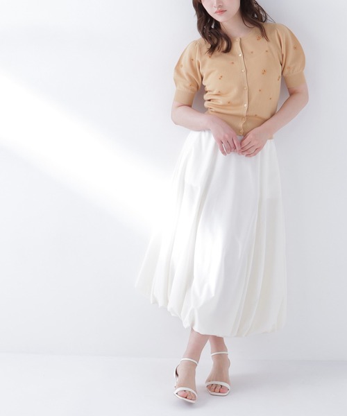  バルーンスカート ホワイト 希少なSサイズ NATURAL BEAUTY BASIC（ナチュラルビューティーベーシック） スカート