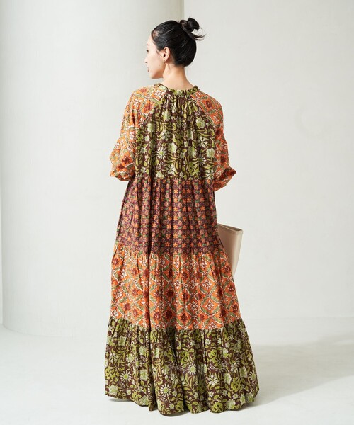 「Freada」 長袖ワンピース ONE SIZE ブラック レディース_画像8