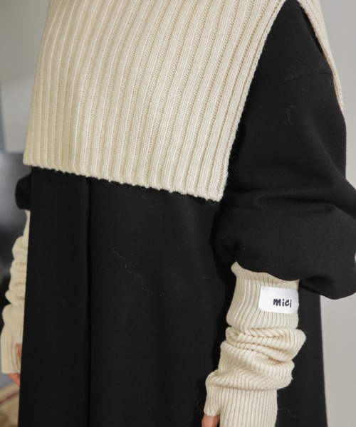 「mici」 ノースリーブニット ONE SIZE グリーン レディース_画像6