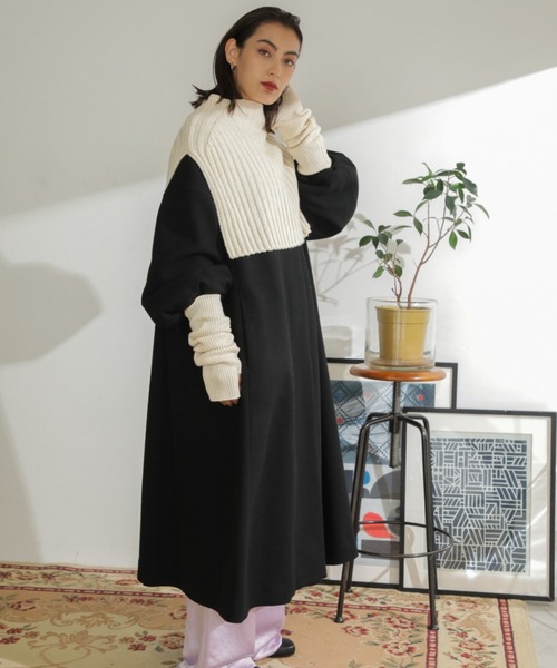 「mici」 ノースリーブニット ONE SIZE グリーン レディース_画像7