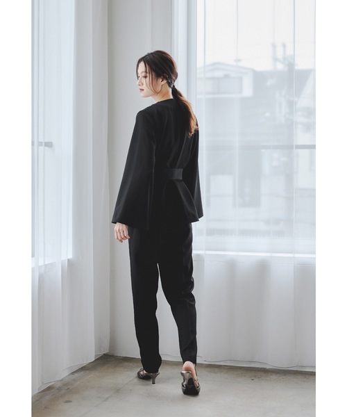 「niana」 「Tokyo offica」セットアップ L ブラック レディースの画像