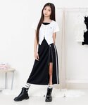 tシャツ レースアップドッキング半袖Tシャツ ...の詳細画像4