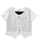 tシャツ レースアップドッキング半袖Tシャツ ...の詳細画像3
