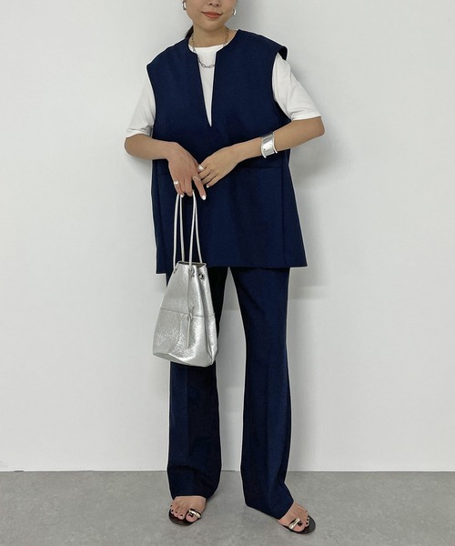 ラウンジドレス　セットアップ Loungedress（ラウンジドレス） セットアップ MEDIUM ネイビー