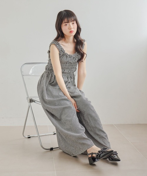 Heather（ヘザー） オールインワン フリルトリムオールインワン 740430