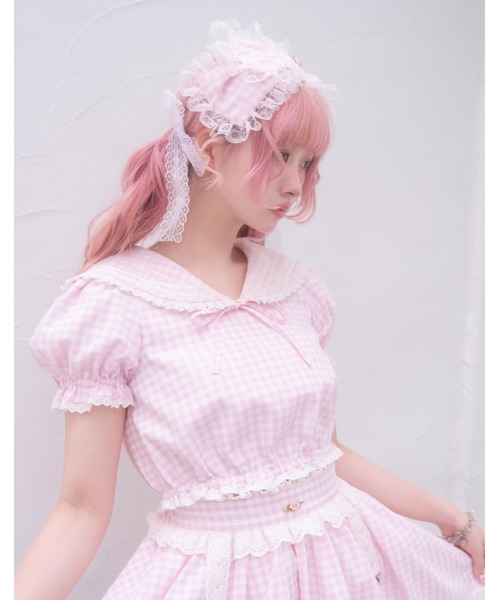 ワンピース gingham sailor setupの画像