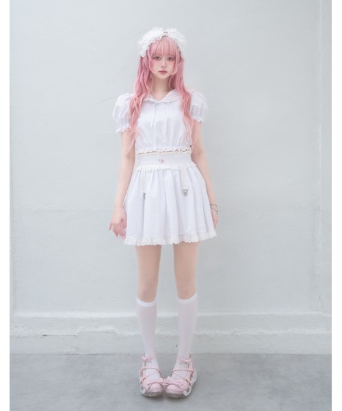 ワンピース gingham sailor setupの画像