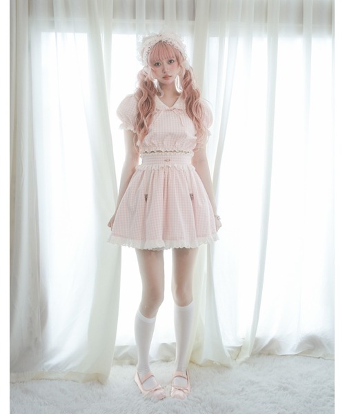 ワンピース gingham sailor setupの画像