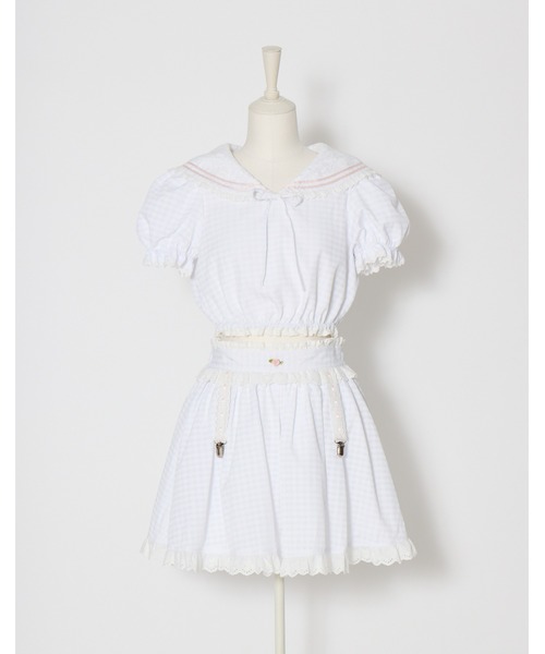 ワンピース gingham sailor setupの画像