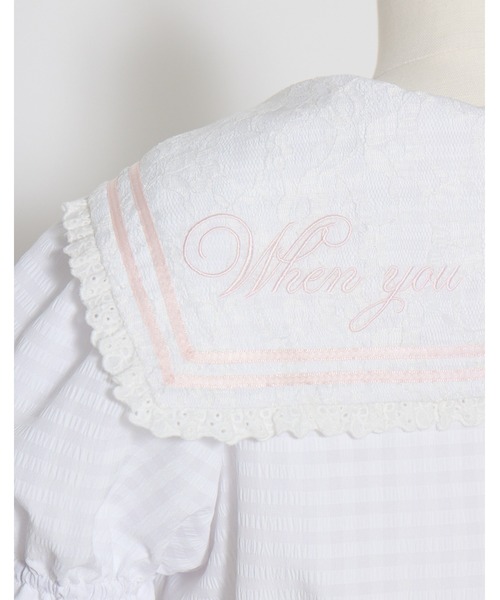 ワンピース gingham sailor setupの画像