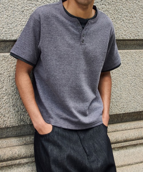 kutir（クティール） ヘンリーネック tシャツ HENLEY NECK THERMAL