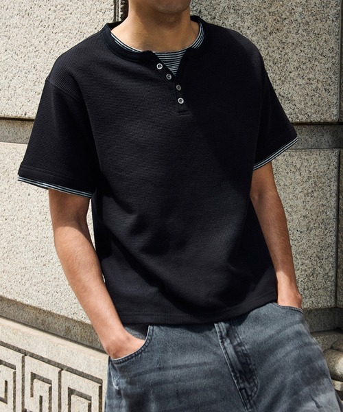 kutir（クティール） ヘンリーネック tシャツ HENLEY NECK THERMAL