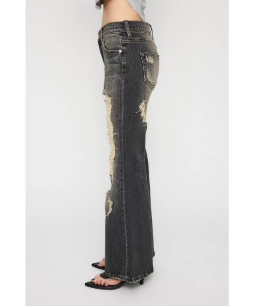 「LAGUA GEM」 ブーツカットデニムパンツ MEDIUM ブルー レディース_画像3