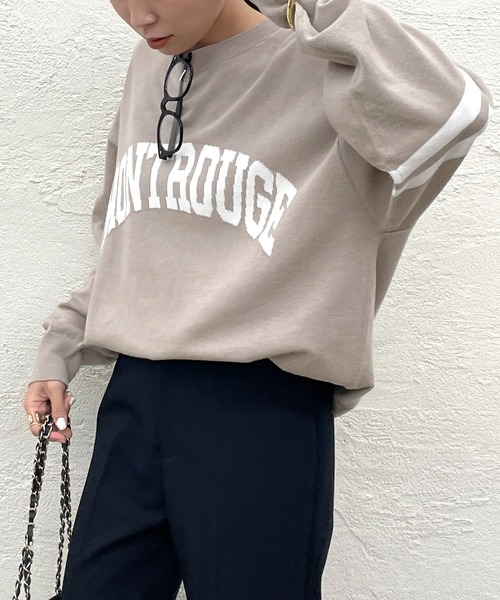 「LOUNGEDRESS」 長袖ニット FREE ネイビー レディース_画像3