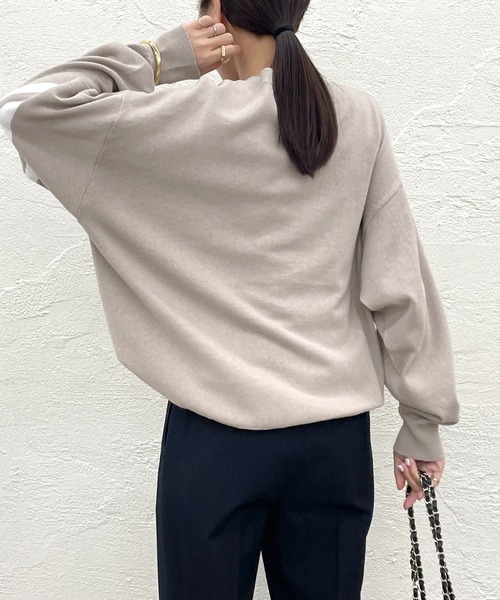 「LOUNGEDRESS」 長袖ニット FREE ネイビー レディース_画像4