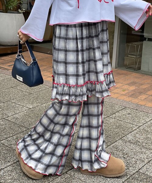 「HELLO.SANFRANCISCO」 イージーパンツ MEDIUM オレンジ レディース_画像3