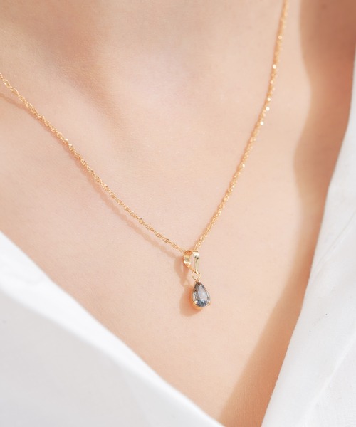 Jewel closet by L&Co. ネックレス K18 ゾイサイト ペアシェイプ