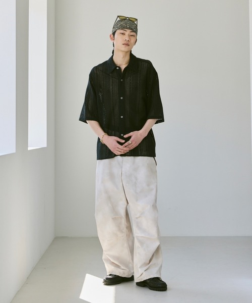 「soerte」 半袖シャツ 3 ブラウン メンズ_画像3