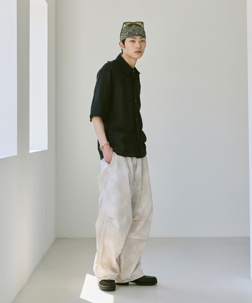 「soerte」 半袖シャツ 3 ブラウン メンズ_画像6