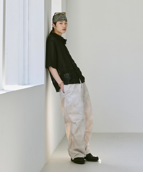 「soerte」 半袖シャツ 3 ブラウン メンズ_画像7