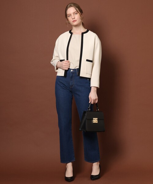 「DRESSTERIOR」 デニムパンツ 38 ネイビー レディース_画像10