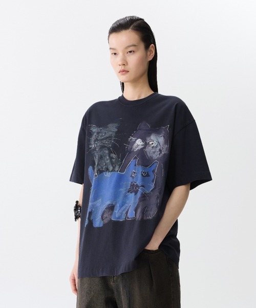 「JNBY」 半袖Tシャツ 38 ダークグレー レディース_画像4